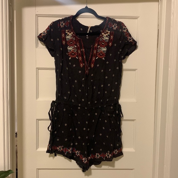 Free People Song for You Embroidered Romper - Picture 2 of 5